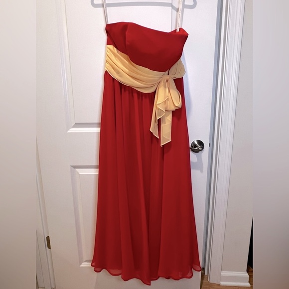 Alfred Angelo Strapless Bridesmaid Gown Size 14 - Picture 1 of 11